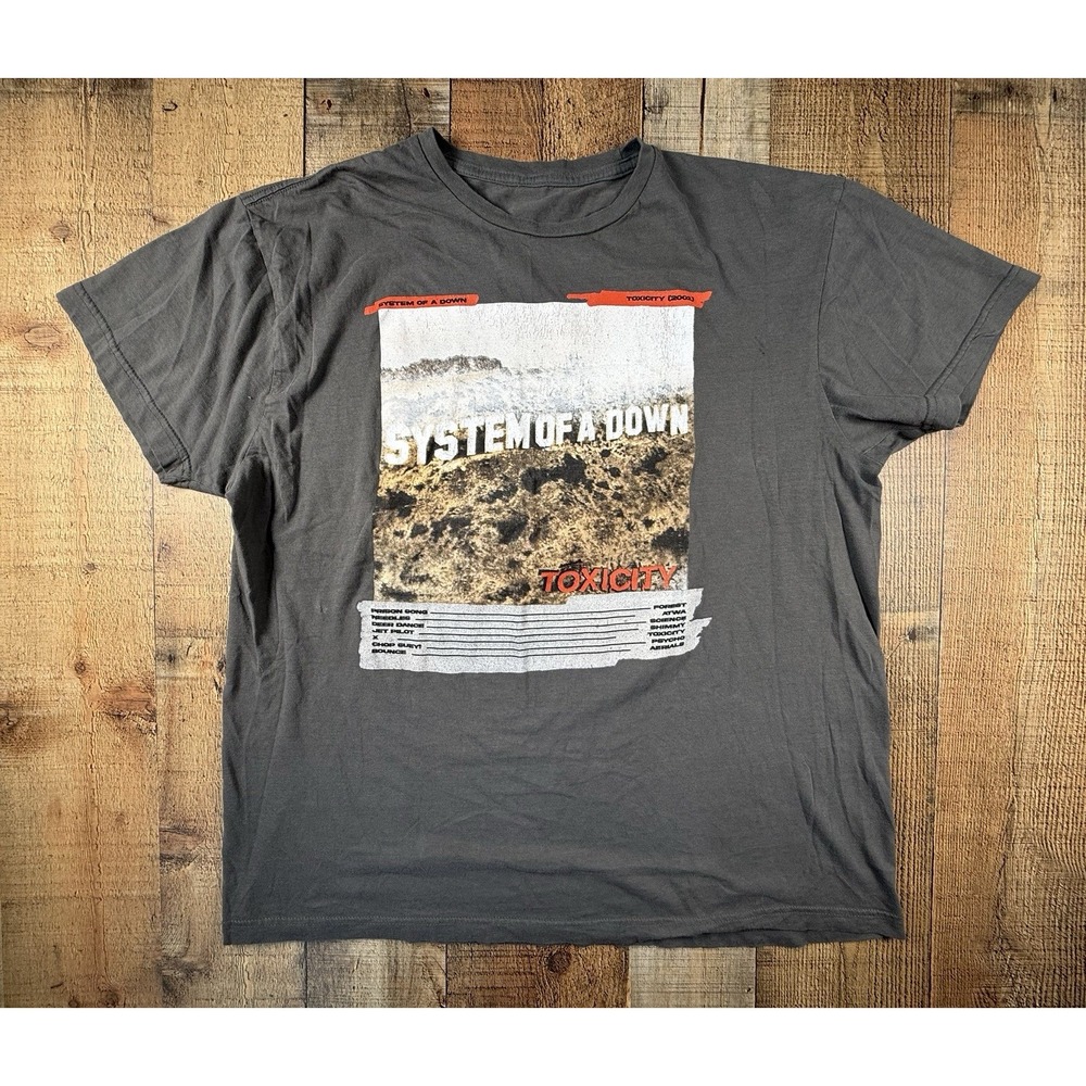 System Of A Down Shirt Mens Extra Large Gray Toxicity 2001 Tour Reprint
